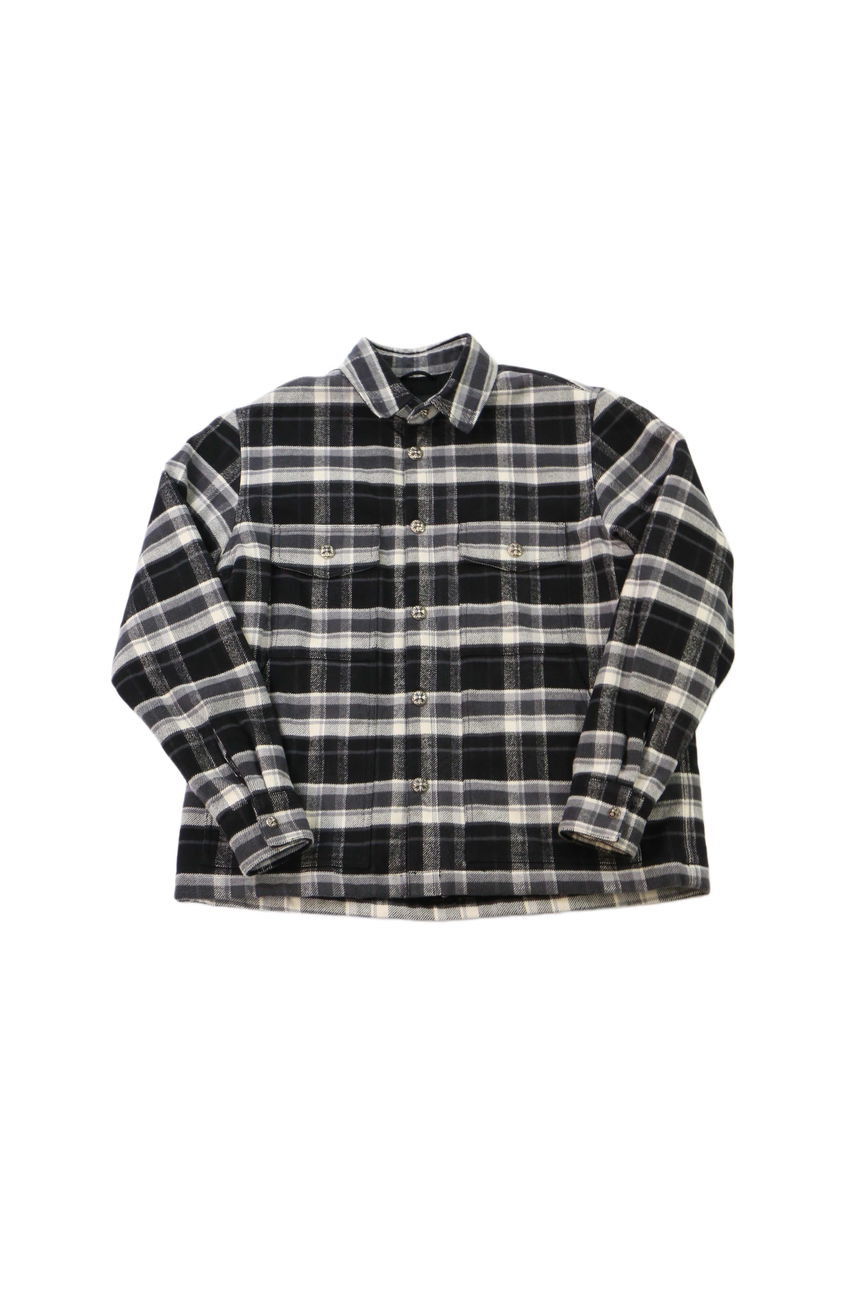 Chrome Hearts Black White Flannel Shirt