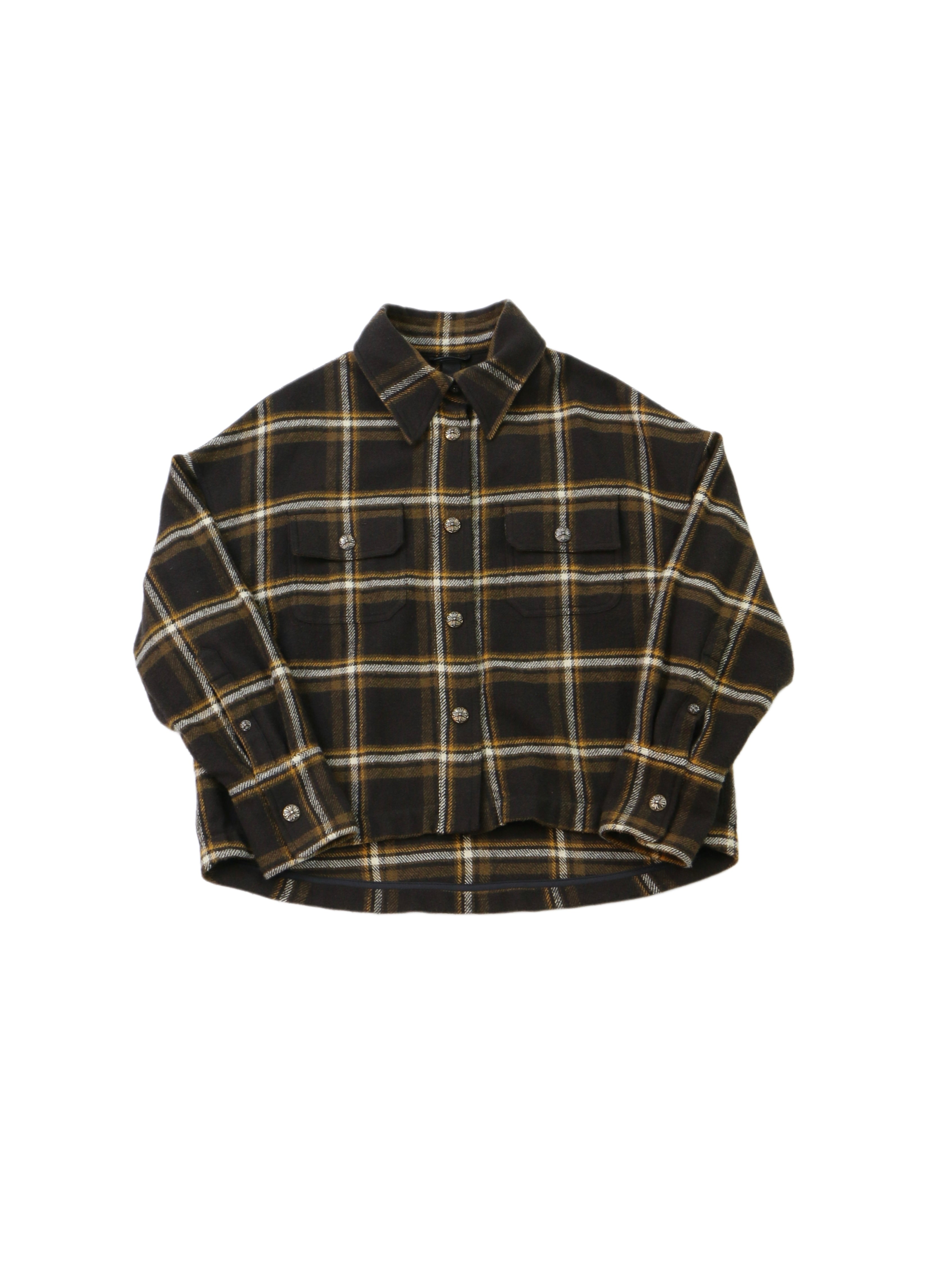 Chrome Hearts Brown Flannel Shirt