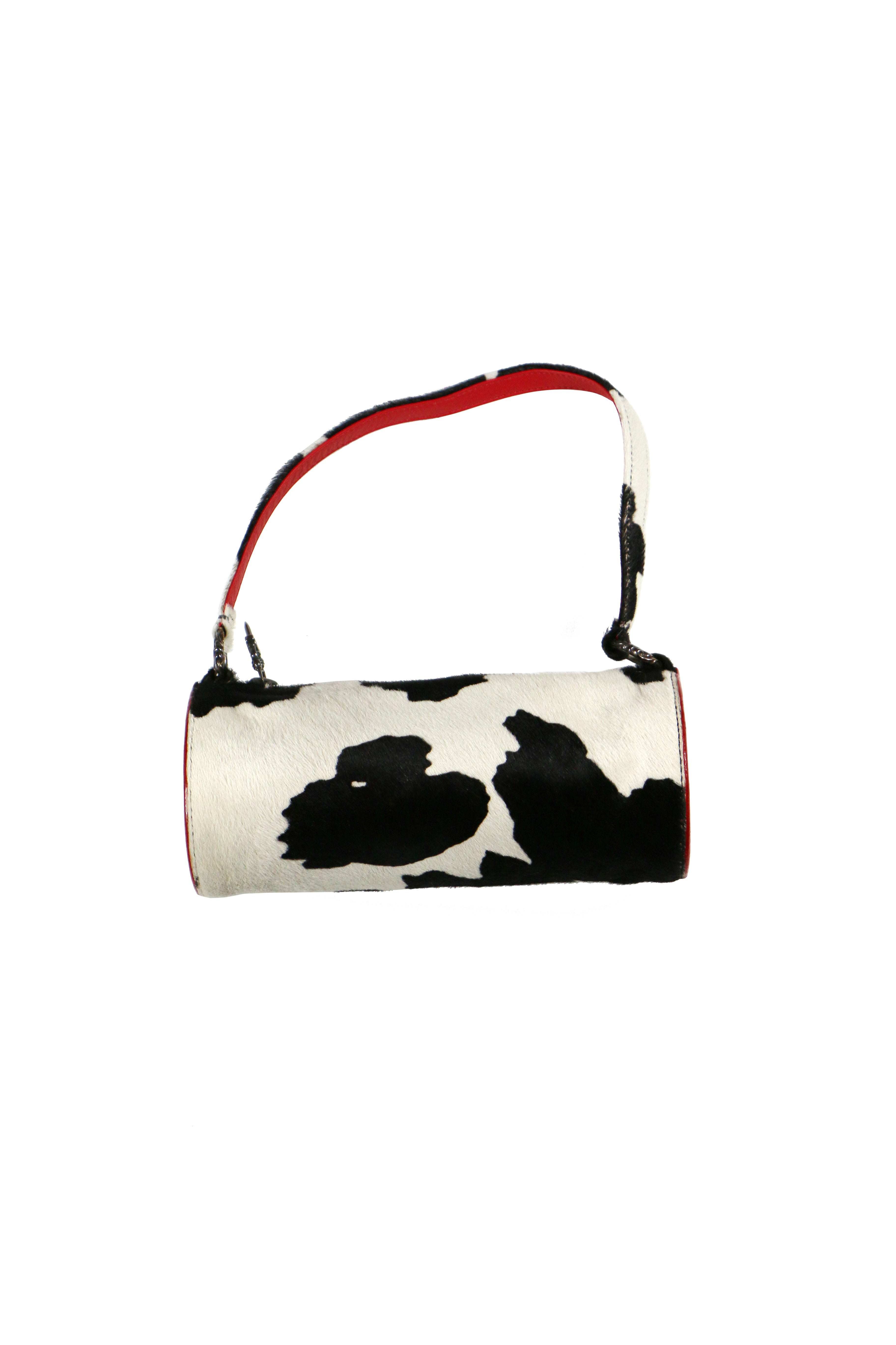 Chrome Hearts Red Cow Fur Grind Bag