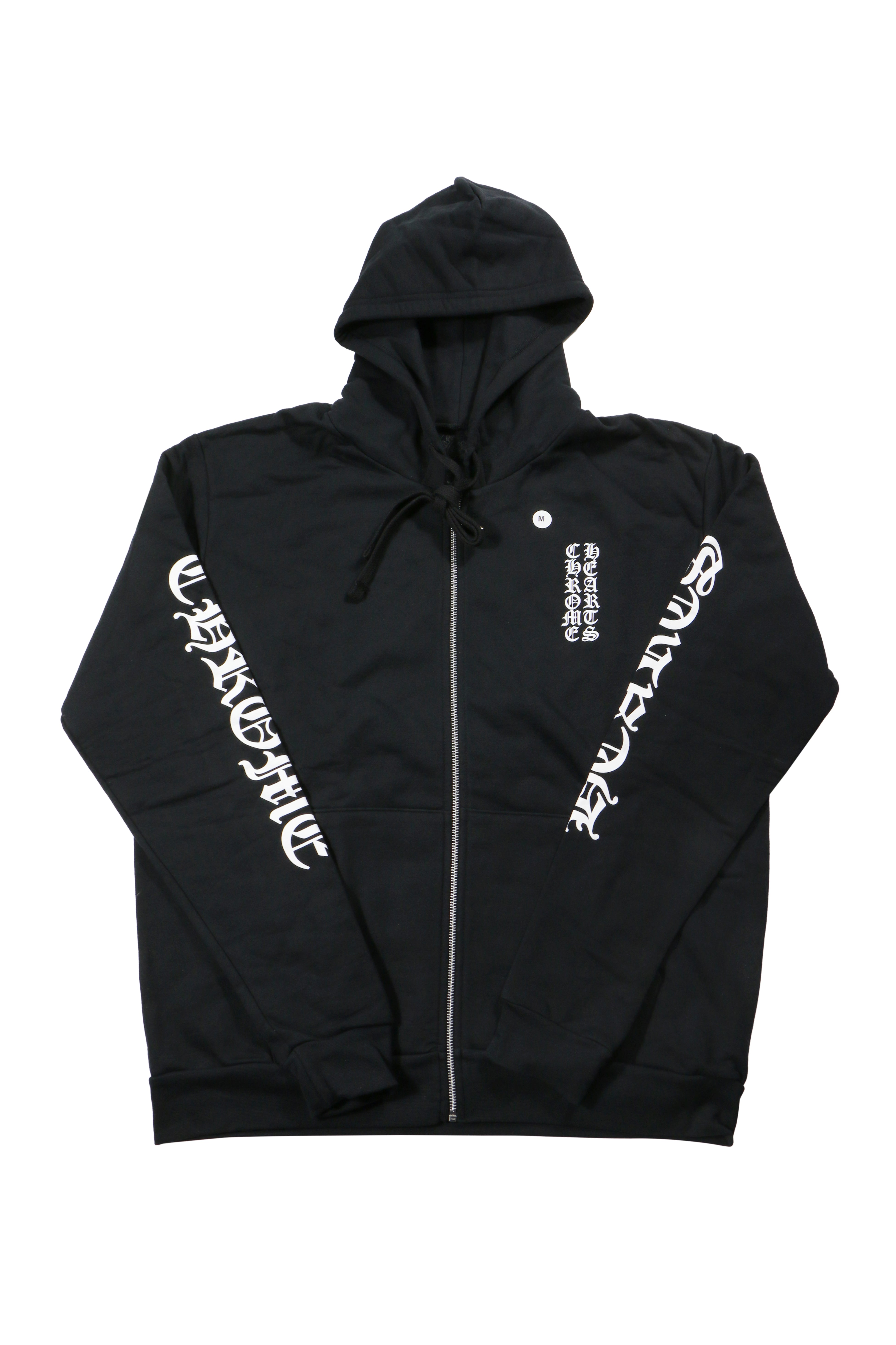 Chrome Hearts Black White Vertical Zip Up Hoodie