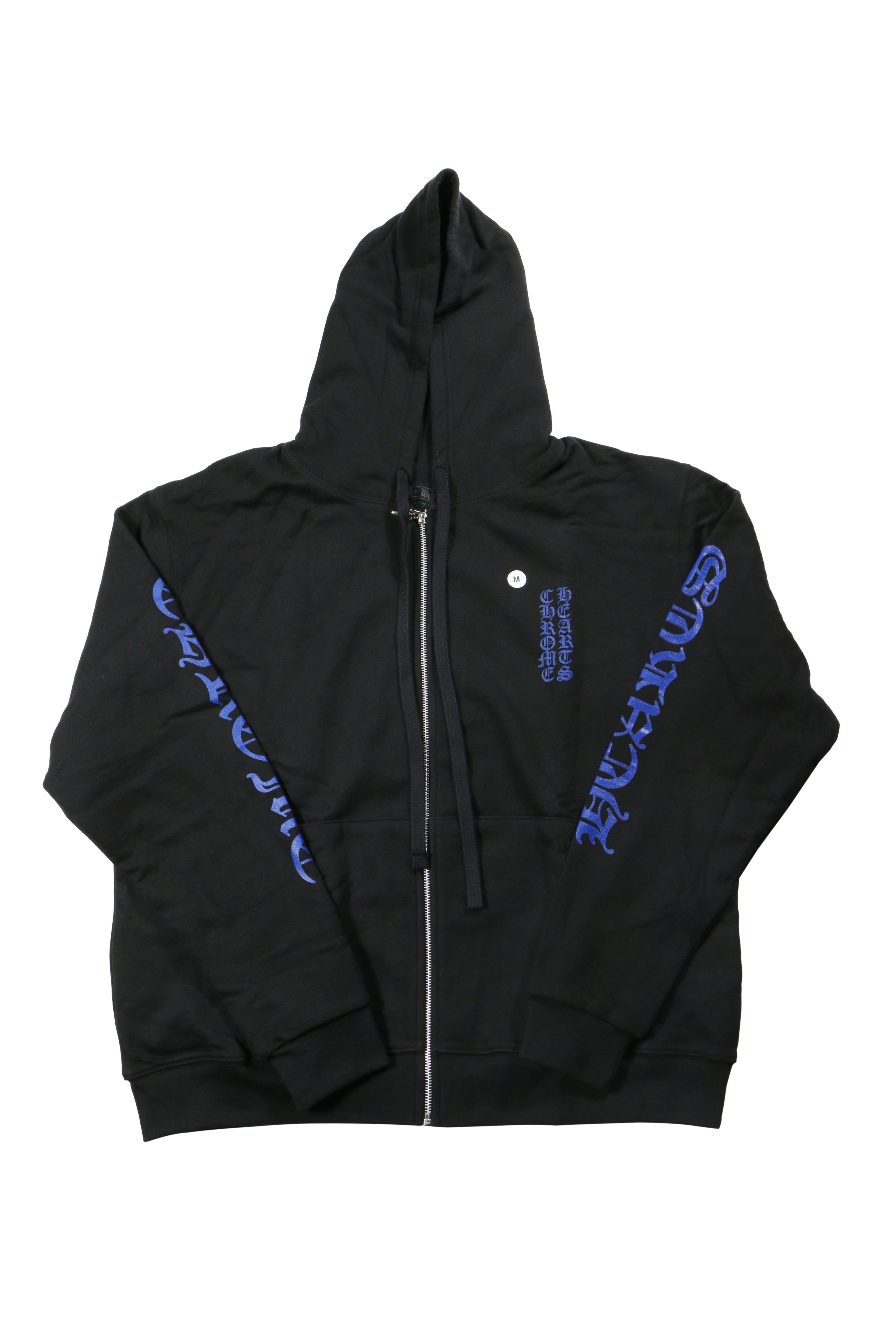 Chrome Hearts Black Blue Vertical Zip Up Hoodie