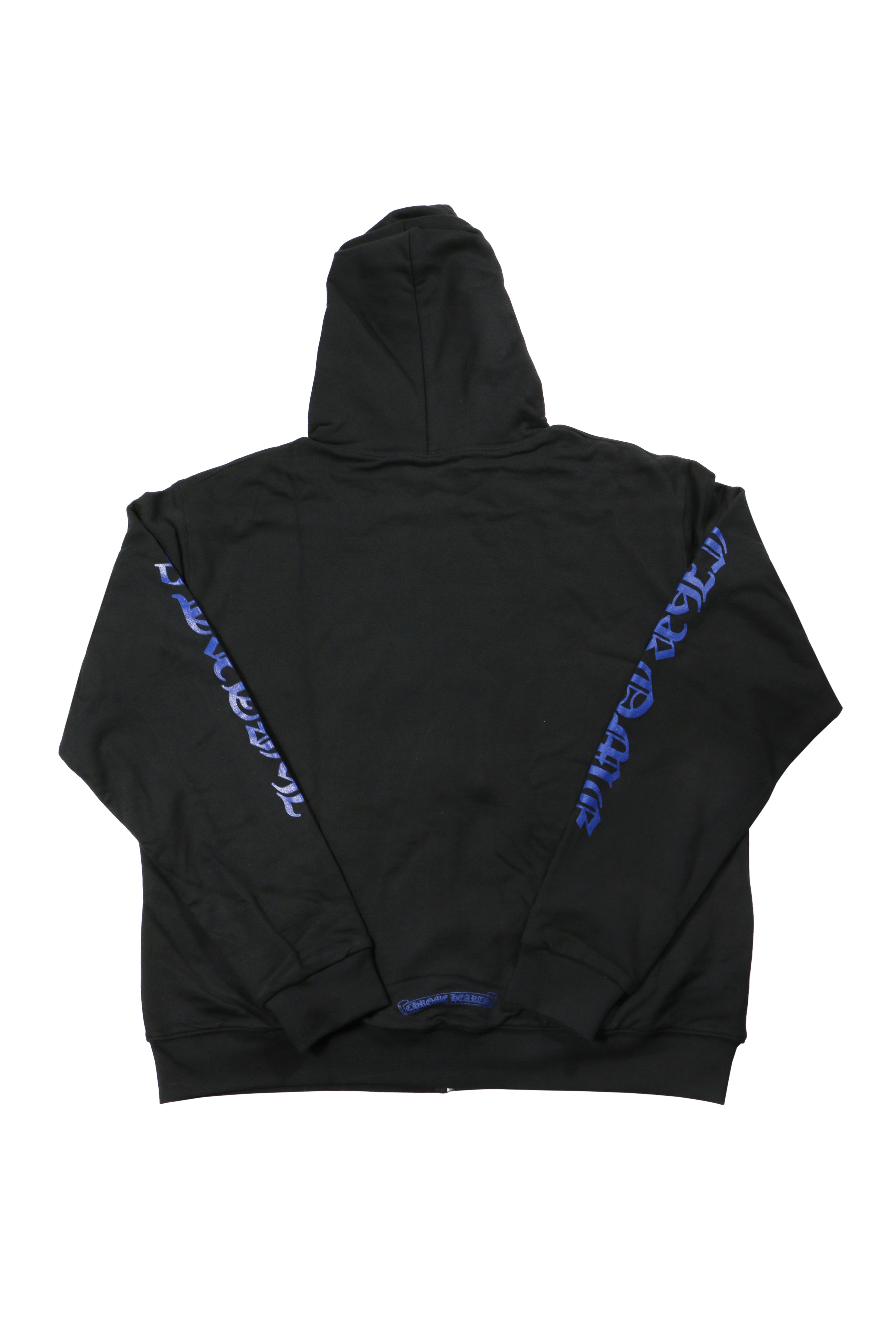 Chrome Hearts Black Blue Vertical Zip Up Hoodie