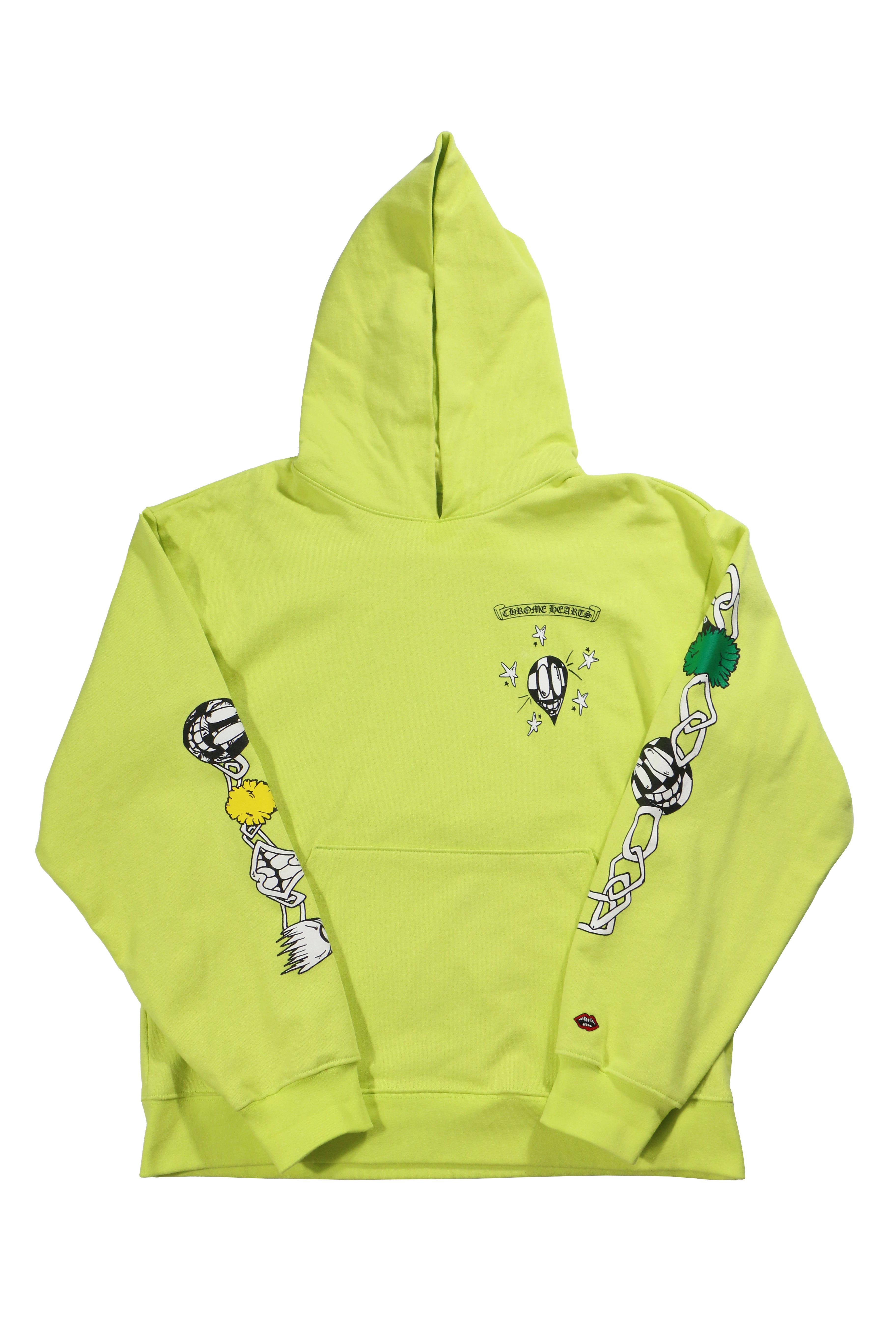 Chrome Hearts Mattyboy Neon Green Graphic Hoodie