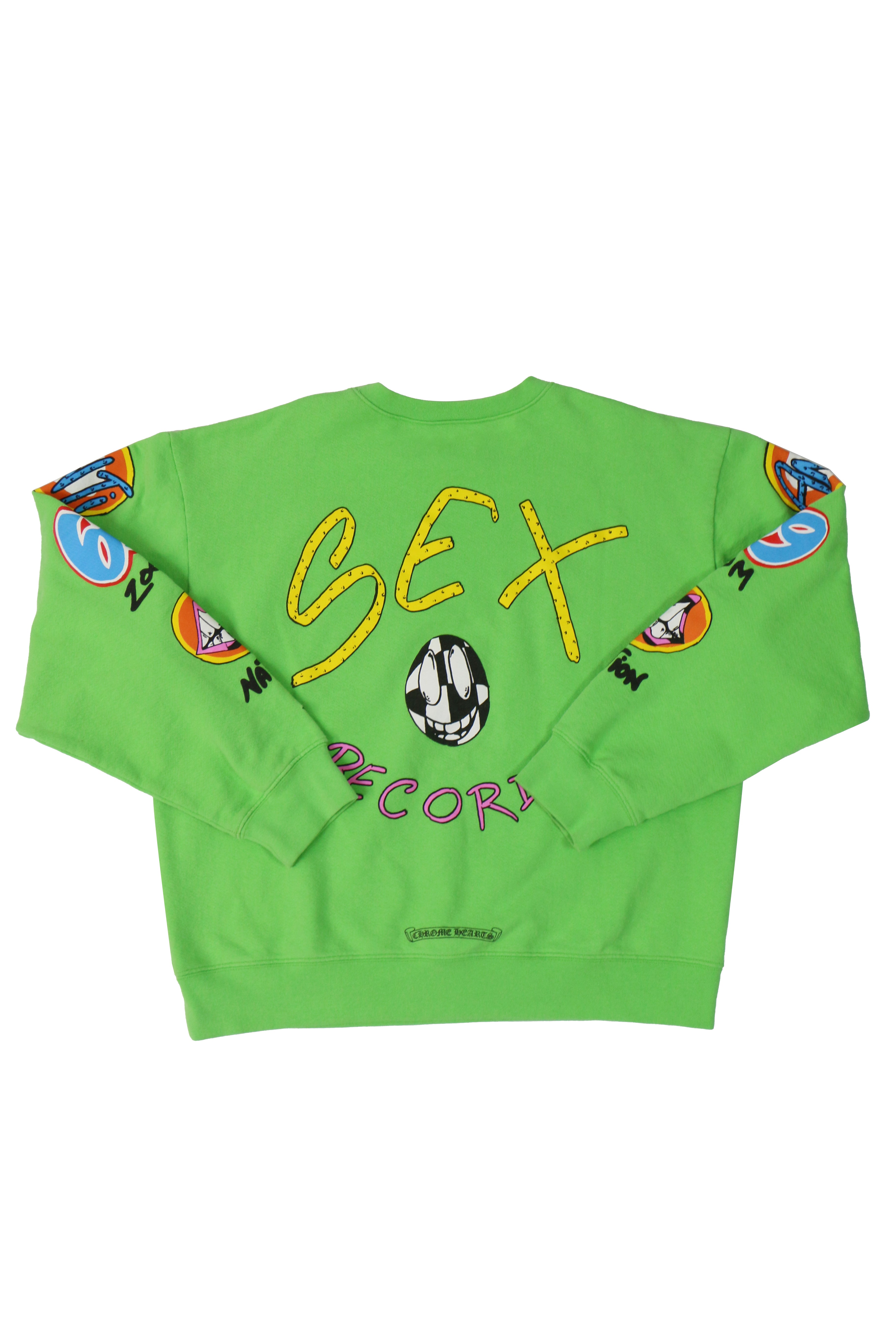Chrome Hearts Mattyboy Sex Records Neon Green Crewneck