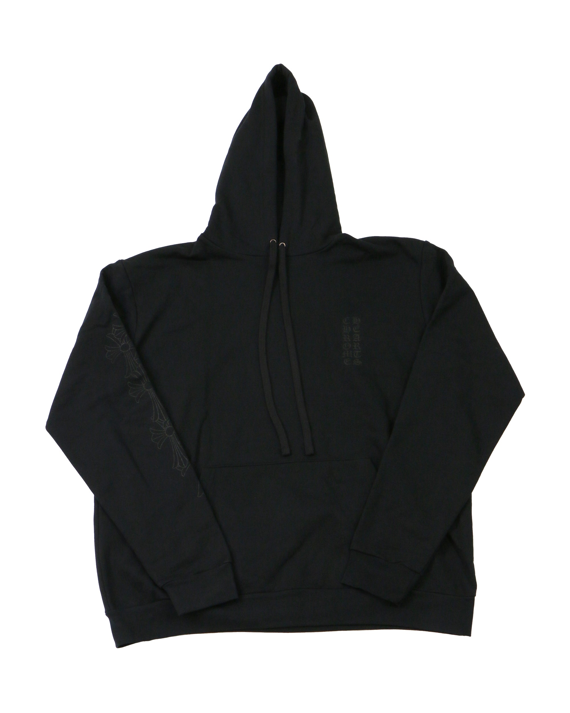 Chrome Hearts Miami Exclusive Shoulder Crosses Black Hoodie