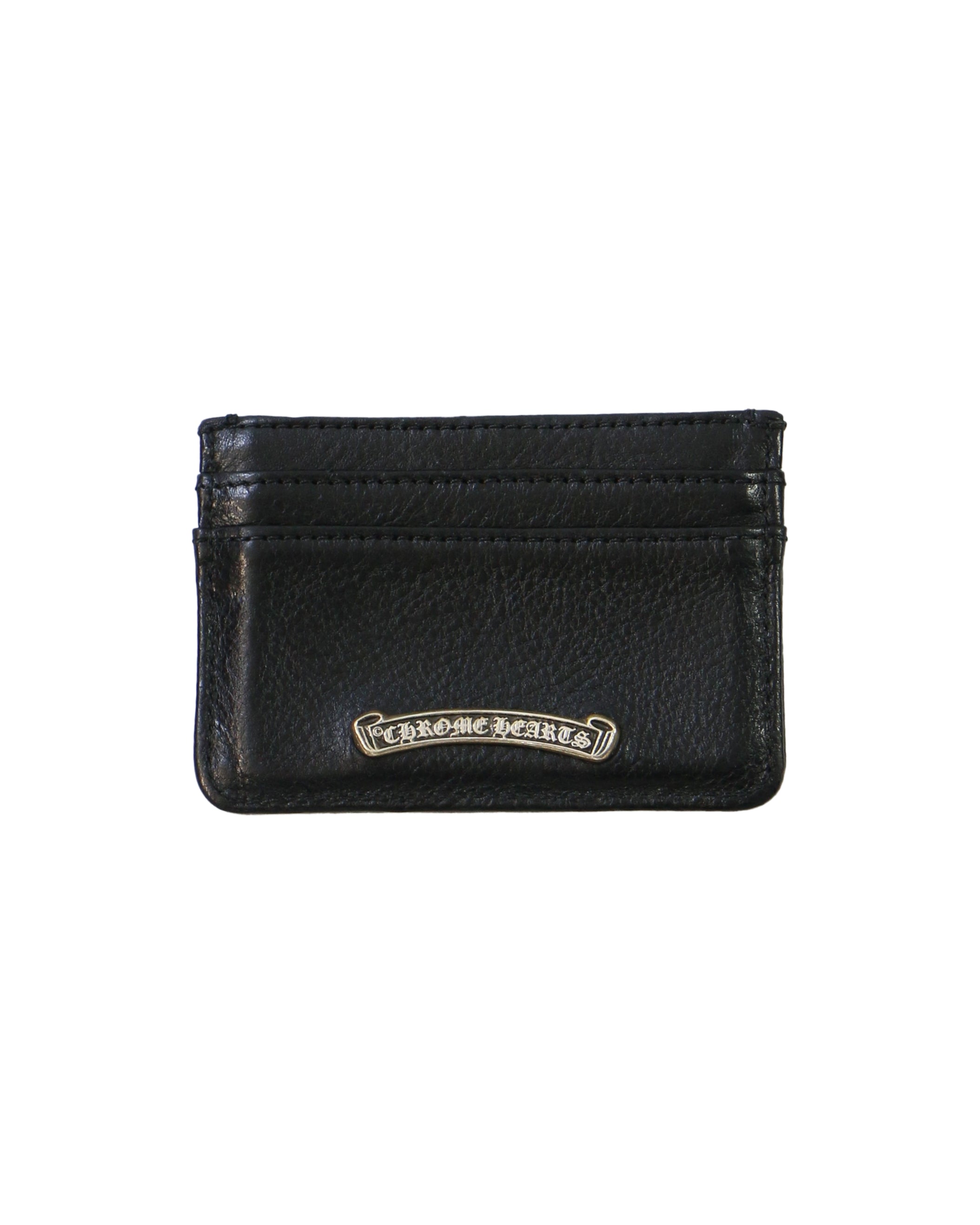 Chrome Hearts Black Silver Scroll Card Holder